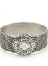 OXIDIZED SILVER PLATED ROPE AND FLOWER DESIGN HINGED BRACELETS #FW-B9031S