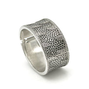 OXIDIZED SILVER PLATED HINGED BRACELET #FW-B7887S
