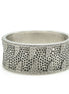 OXIDIZED SILVER PLATED HINGED BRACELET #FW-B7887S