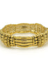 GOLD  PALTED METAL AND WHITE RHINESTONES CRYSTAL HINGED BRACELET #FW-B9029G