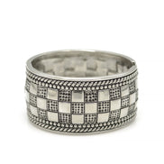 OXIDIZED SILVER PLATED SQUARE CUBE BRACELET# FW-B9040S