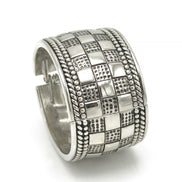 OXIDIZED SILVER PLATED SQUARE CUBE BRACELET# FW-B9040S