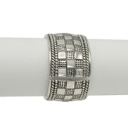 OXIDIZED SILVER PLATED SQUARE CUBE BRACELET# FW-B9040S