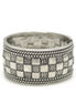 OXIDIZED SILVER PLATED SQUARE CUBE BRACELET# FW-B9040S