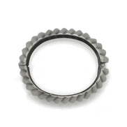 Silver Oxidized Wave  Hinged Bracelet #FW-B9075S