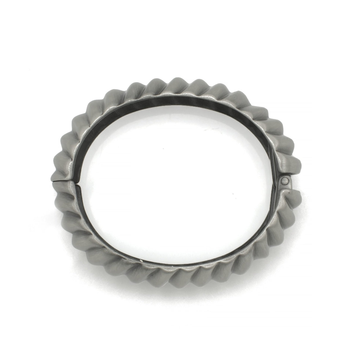 Silver Oxidized Wave  Hinged Bracelet #FW-B9075S