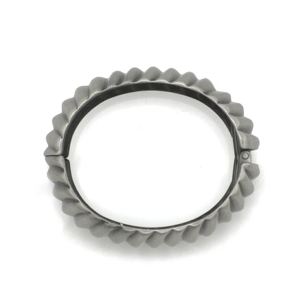 Silver Oxidized Wave  Hinged Bracelet #FW-B9075S