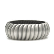 Silver Oxidized Wave  Hinged Bracelet #FW-B9075S