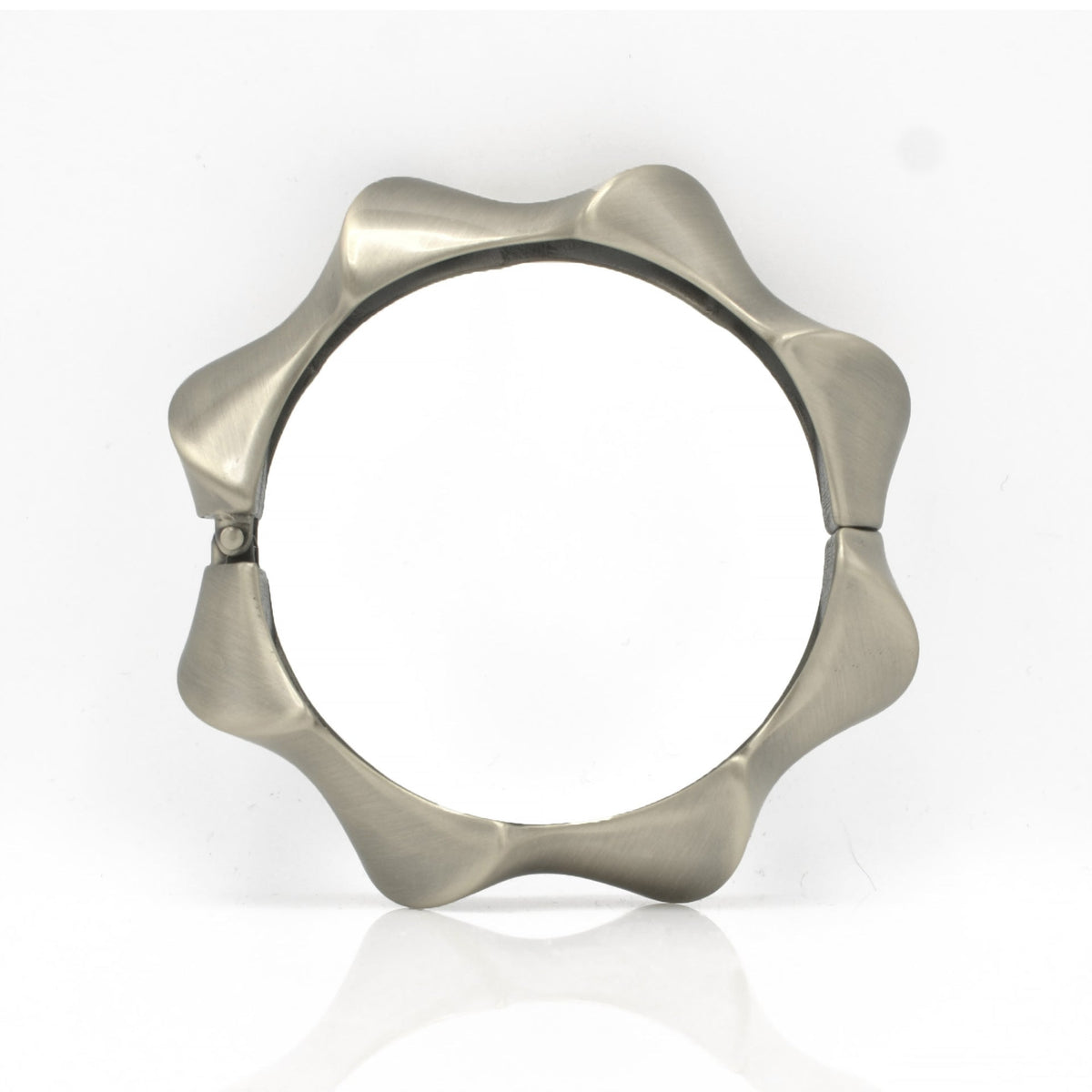 SILVER OXIDIZED MATTE FINISHED TWISTED HINGED BRACELET #FW-B9067S