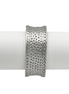 Silver Oxidized Matte Finished Hammered Hinged Bracelet #FW-B9071S