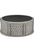 SILVER OXIDIZED MATTE FINISHED HAMMERED HINGED BRACELET #FW-B9081S