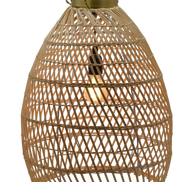 Bohemian Rattan Woven Pendant Light Classic Ceiling Lighting Fixture 22x16