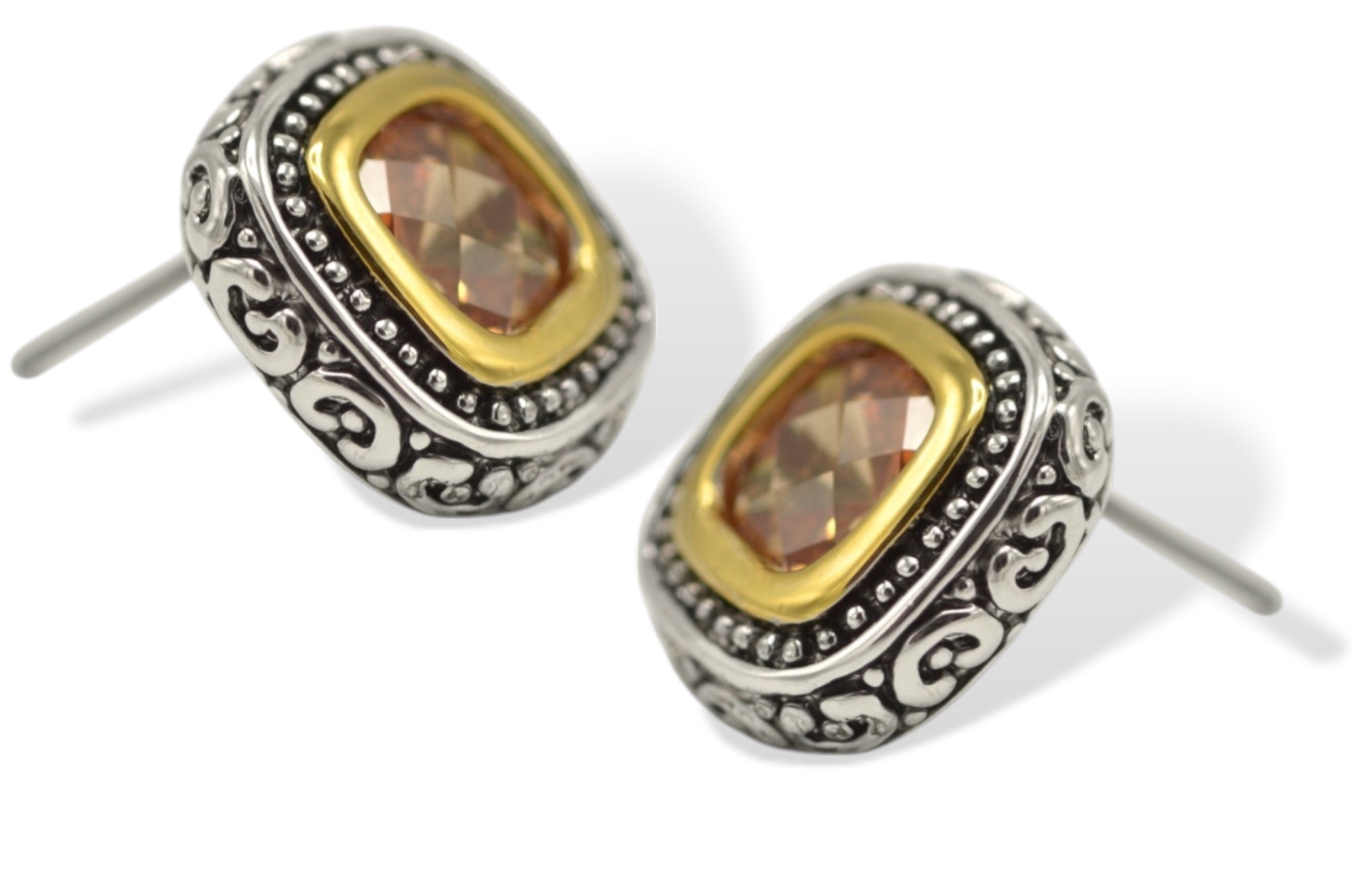 Two-Tone Cryl Sqr Earrings #23171ER Explore More Colors 🔴 🟠 🔵 🟣 ⚪ ⚫