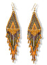Multi-color Bohemian Seed Bead Long Tassel Earrings #ER-1139(TD14)