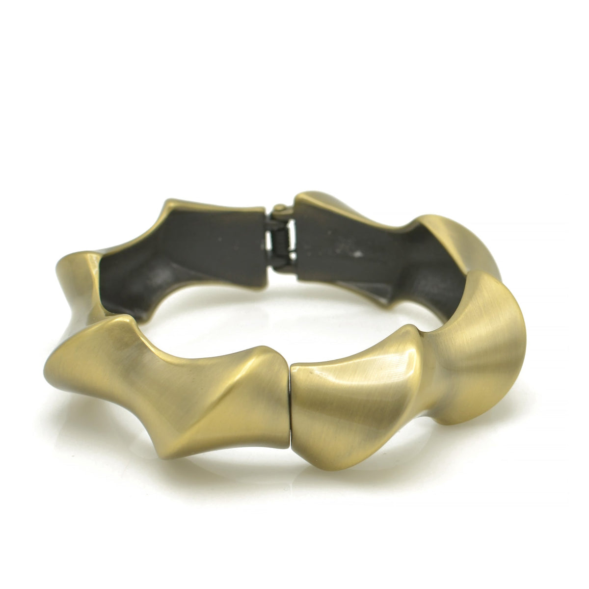 GOLD OXIDIZED MATTE FINISHED HINGED BRACELET #FW-B9067G