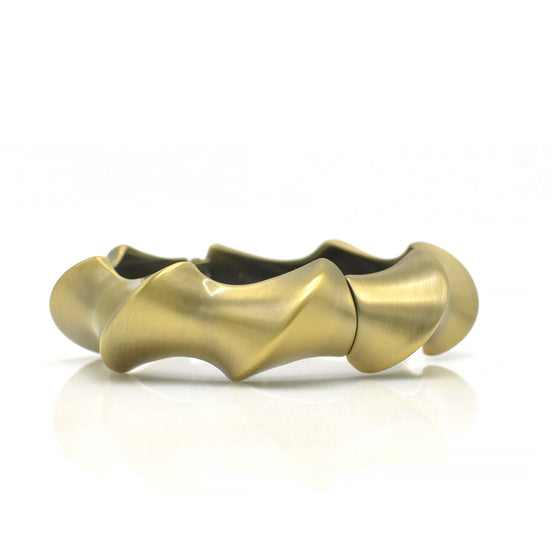 GOLD OXIDIZED MATTE FINISHED HINGED BRACELET #FW-B9067G