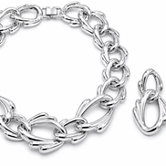 Chunky Link Statement Necklace & Oversized Link Drop Earring Set – 16