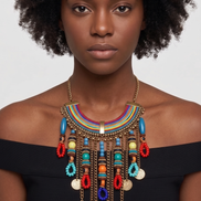 MULTI COLOR TASSEL NECKLACES #FW1403933