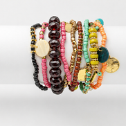 MULTI ROW STRETCH BRACELET#FW1404337 (KF6)