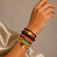 MULTI ROW STRETCH BRACELET#FW1404337 (KF6)