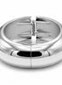 Women's Plus Size Silver-Tone Chunky Dome Hinge Bangle Bracelet | Wide Tapered Statement Cuff Bracelet | Fashion Costume Jewelry # HB4929PLUS-R(PG9/B136/B155)