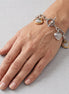 azza Women's Two-Tone Twisted Cable Link Heart Charm Bracelet with Toggle Clasp, 8"#HNB77708_2TONE (DH9)
