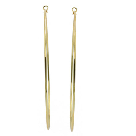 GOLD ROUND 4.75" INCH DIAMETER LARGE AND THIN HOOP EARRINGS#HNE90614GD(LH3)