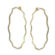 GOLD RHINESTONE HOOP EARRINGS 3