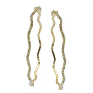 GOLD RHINESTONE HOOP EARRINGS 3