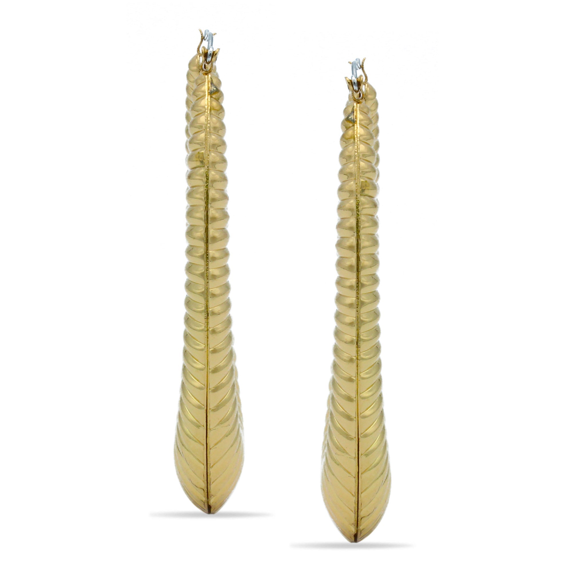 GOLD OVAL HOOP EARRINGS#HNE90616GD(SA16/LE15)