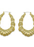 GOLD BAMBOO HOOP EARRINGS#HNE90617GD(GD17)