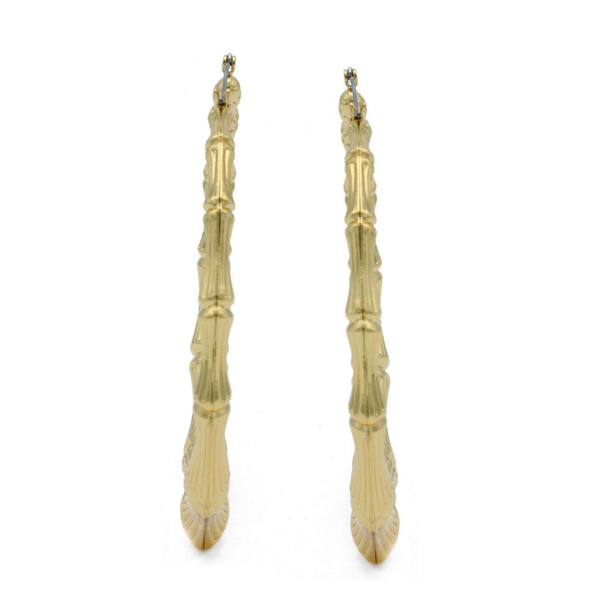 GOLD BAMOO HOOP EARRINGS#HNE90618GD(AC14/FG23)