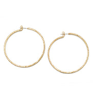 GOLD CRYSTAL RHINESTONE HOOP EARRINGS SET # HNE90639GC(ME5)