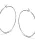SILVER CRYSTAL RHINESTONE HOOP EARRINGS SET # HNE90639RC(ME6)