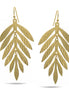 Tropical Textured Gold Metal Drop Earrings #HNE90851GD (AH19)