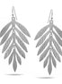 Tropical Textured  Rhodium Metal Drop Earrings #HNE90851RD (AH19)