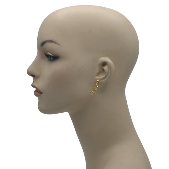 Gold Snake Stud Earrings#HNE90855GD(SD6)