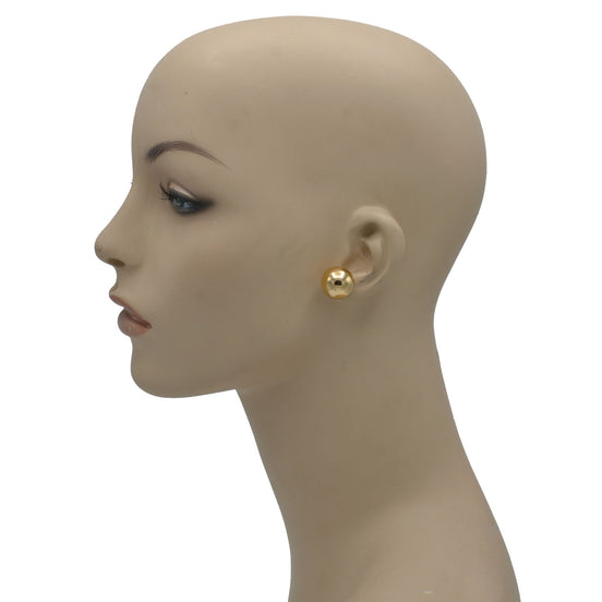 Gold 16mm ball stud Earrings# HNE90894-16MMGD(EH2)