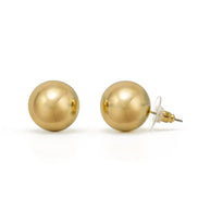 Gold 12mm ball stud Earrings#HNE90894-12MMGD(IH10)