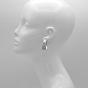 Shiny Rhodium Hoop Earrings#HNE90911RD(GE7/SF17)