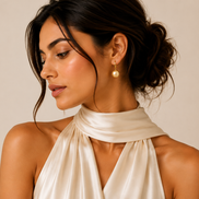 Gold-Tone & Faux Bead Drop Earrings with Lever Back 1
