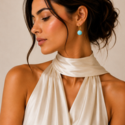 Gold-Tone & Faux Bead Drop Earrings with Lever Back 1
