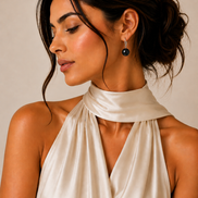 Gold-Tone & Faux Bead Drop Earrings with Lever Back 1