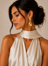 Faceted Crystal Teardrop Dangle Earrings #HNE91058-ASSORTED