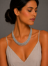 Rhodium Multi-layer Link chain necklace 18" #HNN77713_RHODIUM(OC14,DE6)