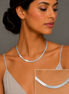 Rhodium Flat Snake Chain Necklace  #HNN90674RD(OA22)