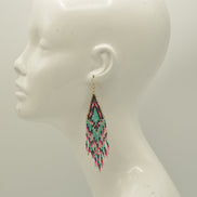 Multi-Color Bohemian Seed Bead Tassel Earrings #SH-ER-1202