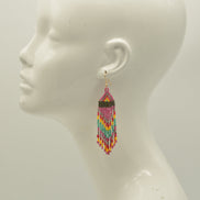 Multi-color Bohemian Seed Bead Tassel Earrings #SH-ER-1200(TB17)