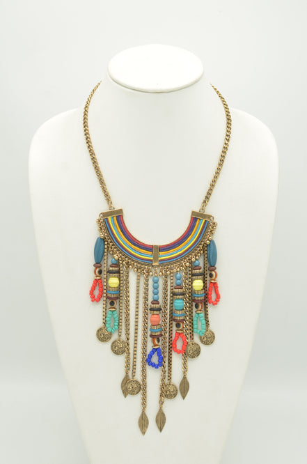MULTI COLOR TASSEL NECKLACES #FW1403933