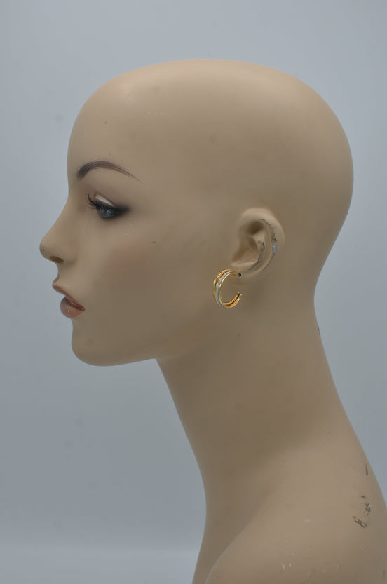 Gold Glittering Stud Earring #SQ351-E17042107A (ID26)